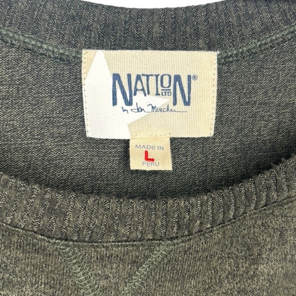 Nation LTD Dark Green Scoop Neck Long Sleeve Sweater Size Large - Picture 3 of 9